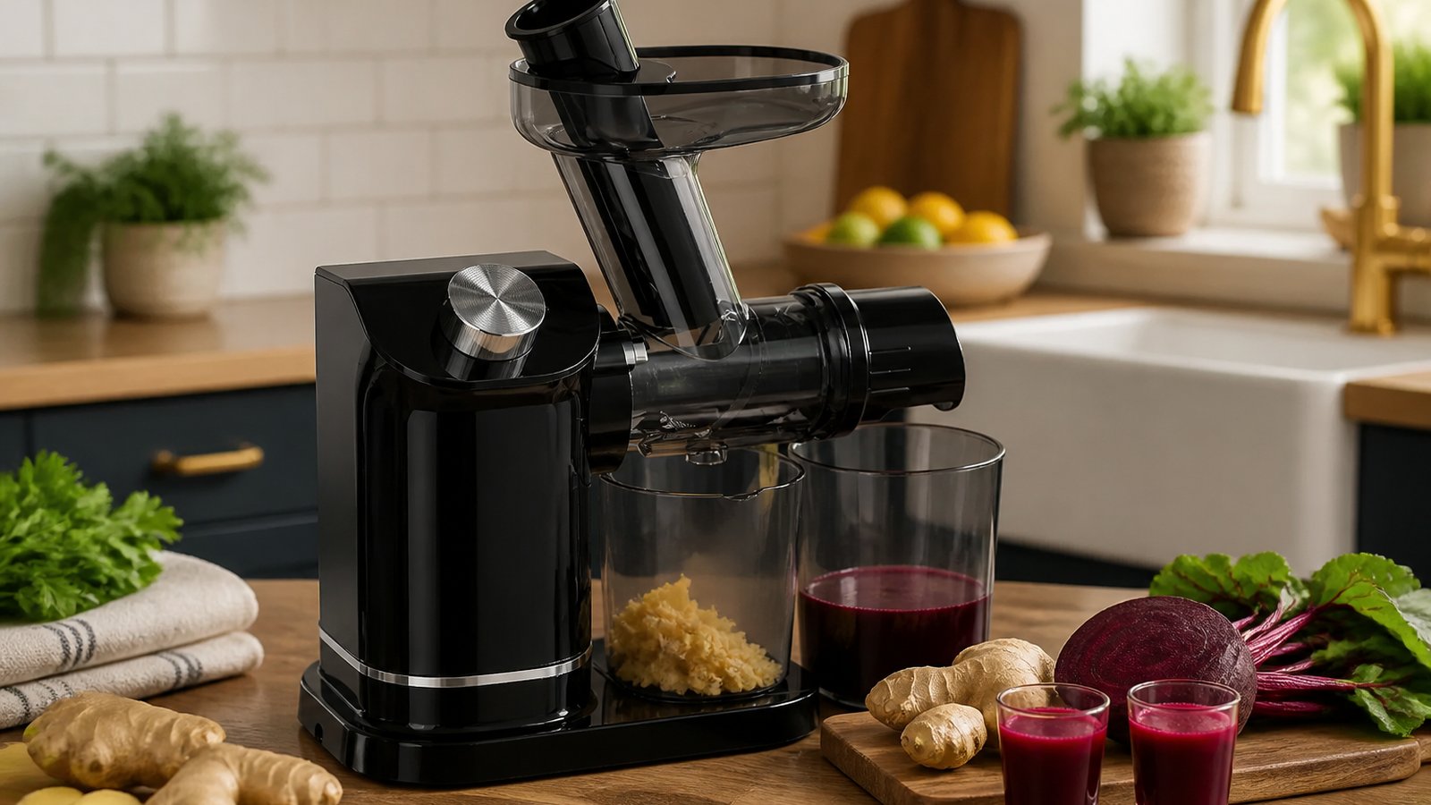 UK lifestyle photo for best juicer for ginger shots uk